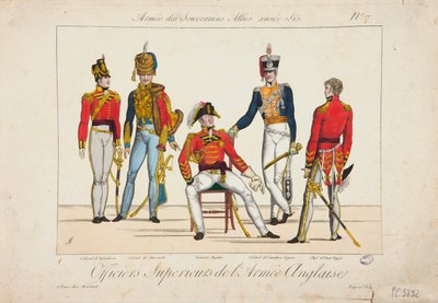 イギリス陸軍の上級将校、連合国のソブリン軍、1815 作： Adrien Pierre Francois Godefroy